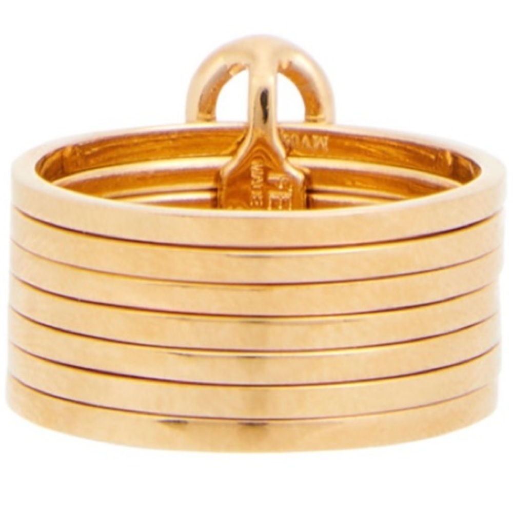 Fendi O'lock Gold And Crystal Ring - Gem